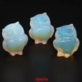 thumbnail image 4 of EOEMY Natural Quartz Crystal Gemstone Owl Carved Lucky Hooters Mini Reiki Amulet Decor-Opal Quartz, 4 of 5