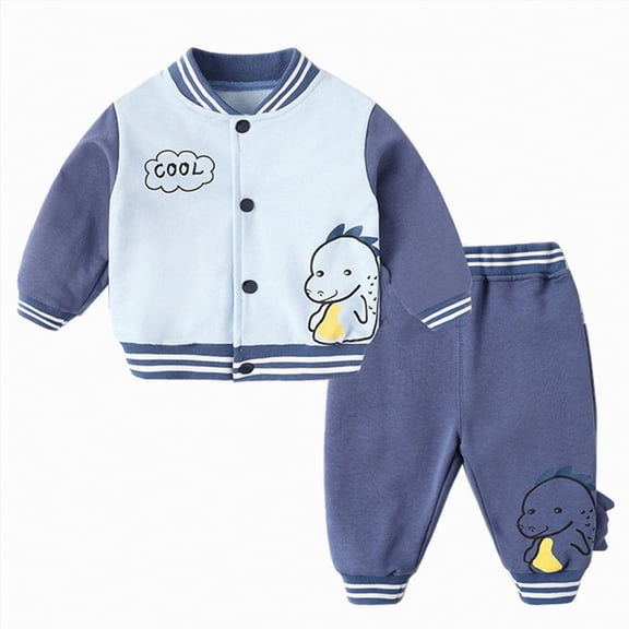 Futezty Toddler Boys Girls Clothes Fall Winter Outfit Sets, Set For Kids Long Sleeve Crew Neck Cute Stretch 6M 12M 18M 2T 3T 2 Pcs Sweatshirt Tops and Pants