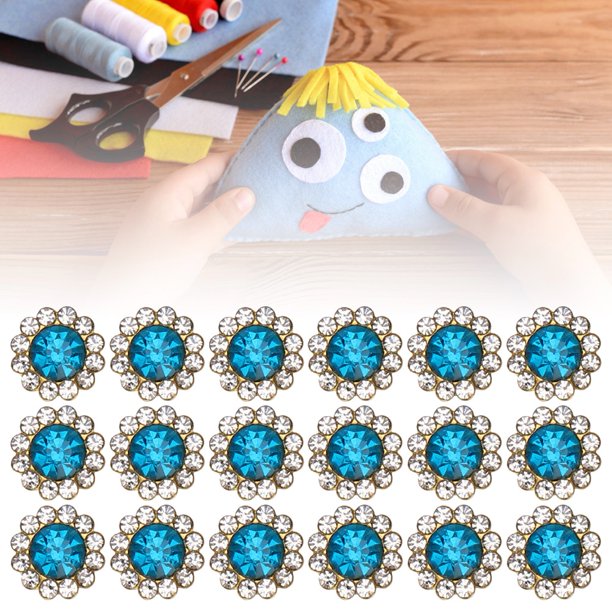 Cuentas de cristales de diamantes de imitación anillos de diamantes de imitación redondos botones de bricolaje de 10 mm Sujetadores de costura para manualidades de bricolaje ANGGREK Otros