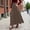 Coffee, variant on Summer Celebration! Elegant Maxi Skirt for Solid Color High Waist Flowy Long Skirt with Pockets Casual Comfort Stretch,Grey,S