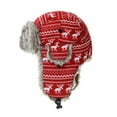 thumbnail image 3 of WITHMOONS Nordic Earflap Cap Trapper Trooper Ushanka Aviator Hat YZT0095 (Red), 3 of 5