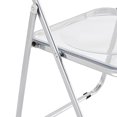 thumbnail image 3 of Topcobe White Clear Transparent Folding Chair Chair Pc Plastic Living Room Seat 32 H x 17W x 18 D, Modern Furniture for Living Room Balcony Patio, 3 of 7