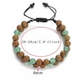 thumbnail image 6 of HOOUN Fashion Men Bracelets Wood Beads Double Layer Row Bracelet Pulsera Hombre Health-Style 1, 6 of 9