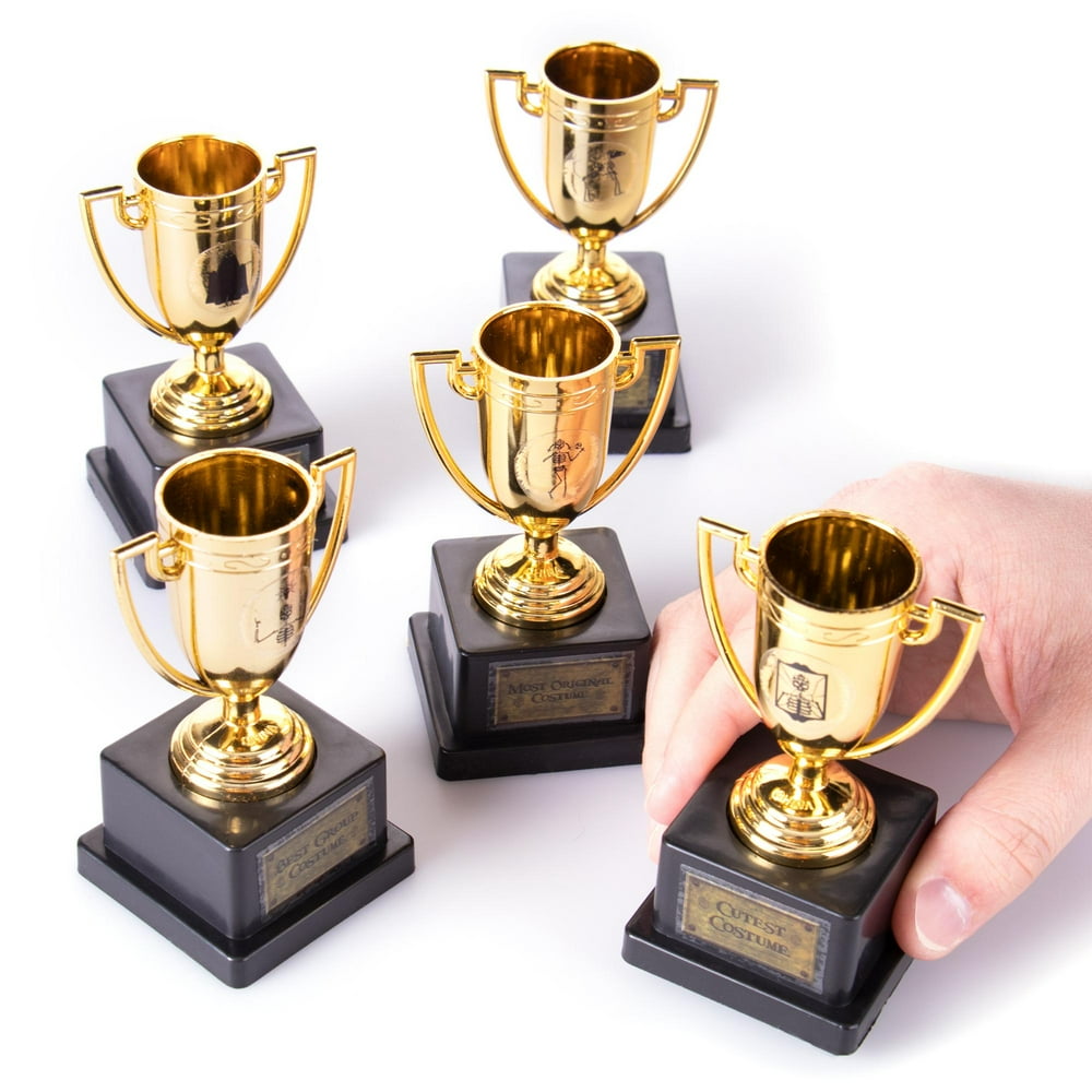 Halloween Costume Contest Trophies, 5Pack Customizable Party Awards