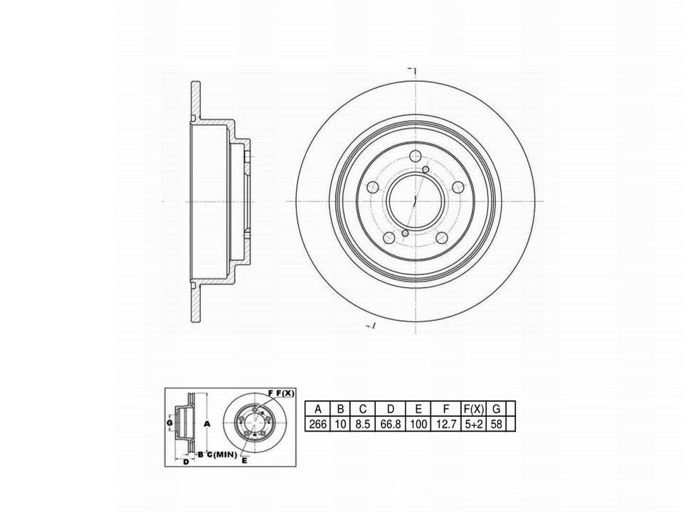Winstop Brake Rotor, Rear WS238096, Subaru Impreza 2007-1993