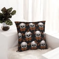 thumbnail image 6 of Pofeuu Butterfly Skull Print Double-sided plush pillowcase Square Throw Pillow Covers Pillows Cover for Living Room Bedroom Sofa Couch Cushion Cover（No pillow core）-24"x24", 6 of 7