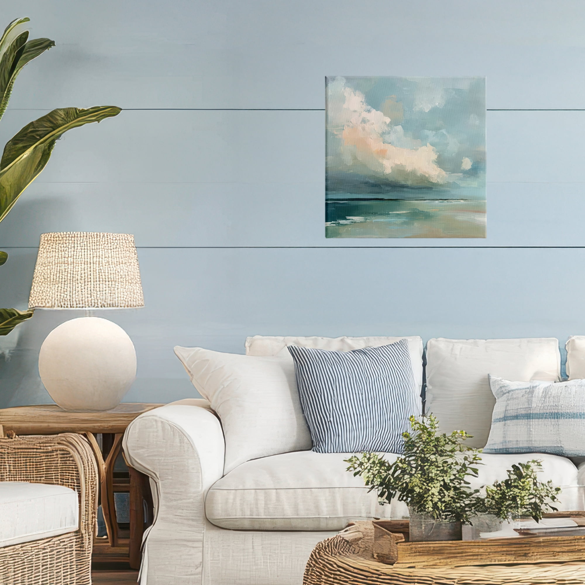 Stupell Industries Stormy Beach with Overhead Clouds Canvas Wall Art, design by Kim Curinga