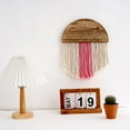 thumbnail image 4 of Modern Minimalist Fringed Tapestry Handmade Bohemian Living Room Decorated Semi-round Wood Tapestry, 4 of 4