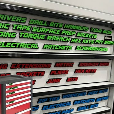 3d Printed Tags Magnetic Toolbox Drawer Tags - 3D Printed Labels For Tool Organization (Green) 3D Printed Tool Box Labels