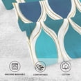thumbnail image 5 of Yayeee 100% Cotton Hand Towels for Bathroom 16" x 28" Soft Absorbent Kitchen Towel, Blue Geometric Pattern, 5 of 7