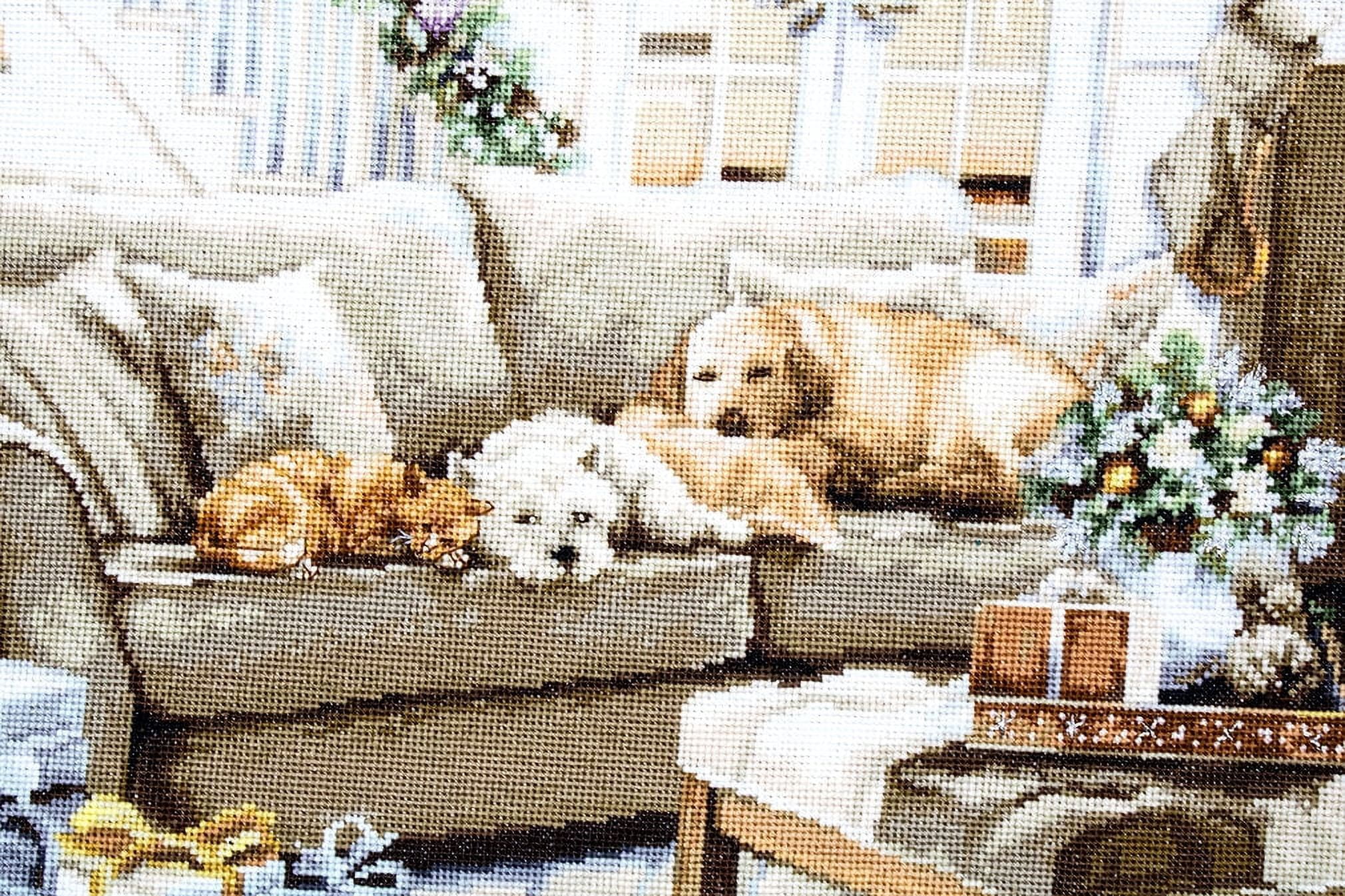 Luca-S Dreaming of a White Christmas Counted Cross-Stitch Kit