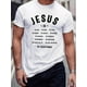 thumbnail image 1 of Classic Christian Slogan Pattern Print Men's T-shirt, Graphic Tee Men's Summer Clothes, Men's Outfits Tee For Adult, Men, Women, Teen, Teenager, Adolescent, Youth., 1 of 5