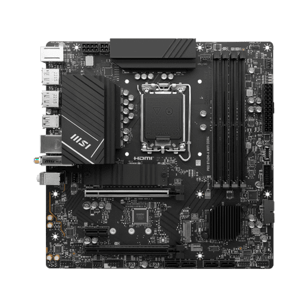 MSI - PRO B760M-A WIFI DDR4 (Socket LGA 1700) USB 3.2 Intel Motherboard - Black