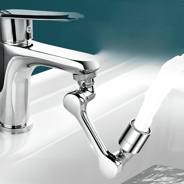 Brazo mecánico de caño de grifo de lavabo Grifo universal a prueba de salpicaduras Artefacto giratorio Salida de agua Extensión de caño Espumante