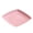 Pink, variant on Square Serving Platter with Reusable Plastic Construction and Speckled Rustic Design, Dishwasher Safe Dinner Plate for Fruit, Salad, Snacks, Picnic, Camping and Outdoor Serving
