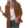 thumbnail image 3 of Veste Décontractée Mode pour Femmes Manches Longues Col Costume Petite Veste, 3 of 6