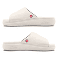 thumbnail image 2 of Unisex ISlide Cream Detroit Pistons Minimalistic Motive Slide Sandals, 2 of 5