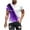 Purple, variant on ZCFZJW Mens Funny Cool T-Shirts Casual 3D Striped Color Contrast Print Novelty Short Sleeve Round Neck Pullover Tops Loose Fit Soft Cotton Basic Workout Tees Shirt Blue M
