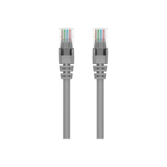 Belkin 3ft CAT6 Ethernet Patch Cable Snagless, RJ45, M/M, Gray - Patch cable - RJ-45 (M) to RJ-45 (M) - 3 ft - UTP - CAT 6 - molded, snagless - gray - for Omniview SMB 1x16, SMB 1x8; OmniView SMB CAT5 KVM Switch
