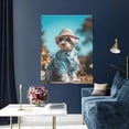 thumbnail image 5 of KLL Stylish Dog in Denim Outfit Print Farmhouse Canvas Wall Art,Wall Decorations For Living Room Office Canvas Wall Decor for Home Decorations, 12'×16’’, 5 of 8