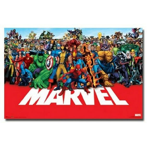 Marvel Heroes Poster Amazing Group Image New 24x36 - Walmart.com ...