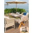 thumbnail image 5 of Outdoor Tablecloth with Umbrella Hole for Patio/Picnic/Party/Camping, Brown Soccer Field Waterproof Table Cloth Rectangle Table Cover Washable, Vintage Wooden Goal Post Football (54"x 80"), 5 of 9