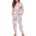 thumbnail image 4 of Tutolipy Butterfly Cherry Printed Pajama Set for Women, Crewneck Sleepwear Cozy Pjs Set Long Sleeve Shirt and Pajama Pants Lounge Sets, L, 4 of 7
