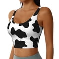 thumbnail image 2 of Goofa Milk Cow Printed Sports Bras for Women, High Impact Running Bra Workout Crop Tank Tops Longline Sports Bra Push up-Small, 2 of 9