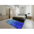 thumbnail image 5 of Ahgly Company Machine Washable Indoor Square Transitional Blue Area Rugs, 8' Square, 5 of 7