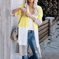 thumbnail image 1 of Styesk Cardigan for Women Ladies Paneled Contrast Striped Pocket Cardigan Long Jacket, 1 of 7