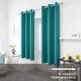 thumbnail image 2 of Deconovo Room Darkening Curtains for Bedroom Thermal Insulated Solid Blackout Curtain for Kitchen 42x45 inch Turquoise Set of 2, 2 of 6