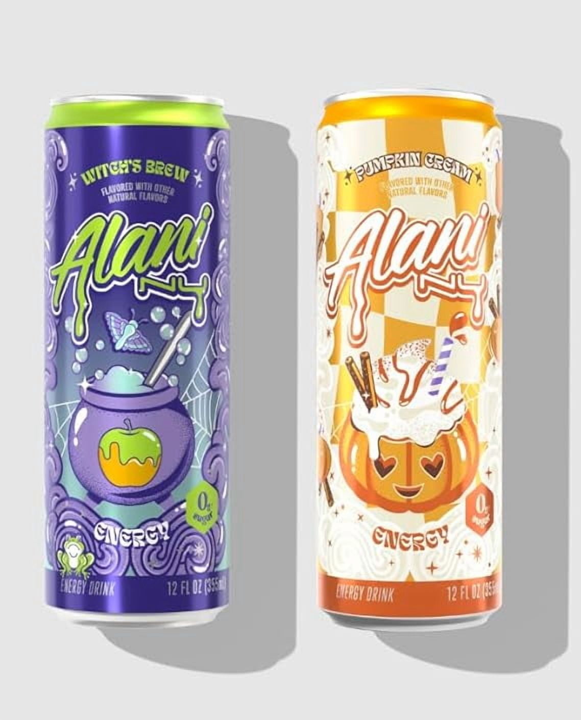 New Alani Witch's Brew & Pumpkin Cream Energy Drink Variety Pack, Sugar Free, Low Calorie, 12 fl oz, (6cans) Repackaged By PickNGo Market