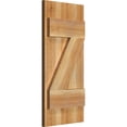 thumbnail image 2 of 10 3/4"W X 23"H Timbercraft Two 5 3/8" Boards Joined Board-N-Batten Shutters W/Z-Bar, Rough Sawn Western Red Cedar (Per Pair), 2 of 13