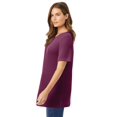 thumbnail image 2 of Woman Within Plus Size Waffle Thermal Satin Trim Tee, 2 of 6