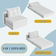 thumbnail image 5 of Furmax Futon Sofa Bed Folding Sofa Couch for Bedroom , Living Room,White, 5 of 8