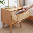 thumbnail image 4 of Nmkwnr Solid Wood Bedside Table with Handle, 2 Drawers Nightstand for Living Room, Bedroom, 4 of 7