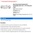 thumbnail image 2 of Rear Drum Brake Hardware Kit - Compatible with 1976 - 1977 Chevrolet Vega - Carlson, 2 of 2