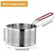 thumbnail image 3 of Frying Basket, Stainless Steel Pasta Basket,Deep Fryer Basket with Long Handle, for Pot, Round Food, 3 of 5