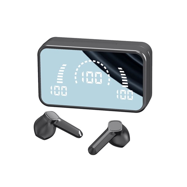 Auriculares con Bluetooth V9, audífonos con espejo, auriculares estéreo inalámbricos, 5,3 con control digital y pantalla táctil, Auriculares deportivos para juegos xuanjing unisex