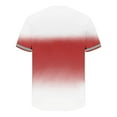 thumbnail image 4 of YFNNUP Mens Gradient Baseball Shirts Big and Tall Casual Button Down Short Sleeve Tees Casual Stand Collar T Shirts for Men, 4 of 5