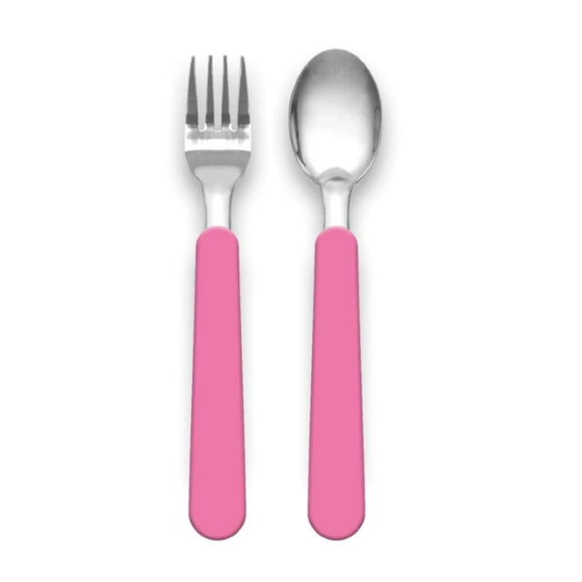 Mainstays Kids Flatware Set - one fork and one spoon - Pink