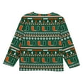 thumbnail image 3 of Infant & Newborn Outerstuff  Green Miami Hurricanes Ugly Sweater Pajama Set, 3 of 5