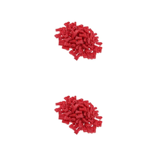 Billuyoard 100x Shop Anti-Lost Hanging Display Hook Stop Lock for Store Anti-Theft Rojo 7 mm 2Conjunto