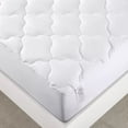 thumbnail image 5 of Peace Nest 3"& 4" Ultra Thickness Fitted Down Alternative Fiber Mattress Topper with Elastic Deep Strape Queen - White - 1 Inch, 5 of 5