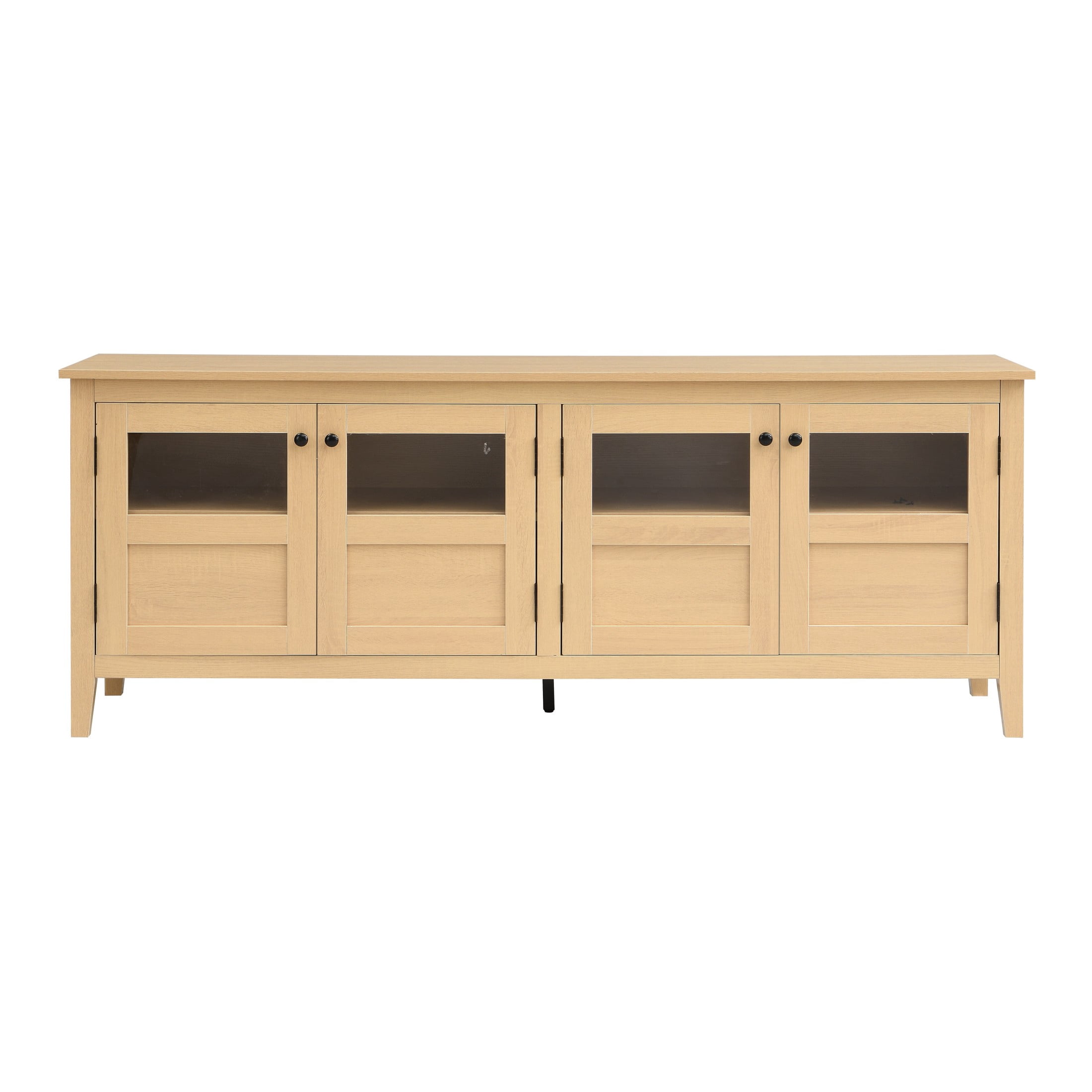 Christopher Knight Home Modern Sideboard Cabinet, Media Console with Acrylic Panel Doors, Light Oak