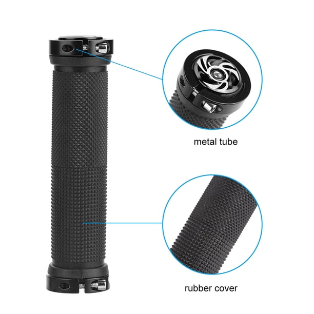 Puños Ergonómicos Para Manillar De Bicicleta, Extremo De Barra De Manillar De Bicicleta De Goma Bloqueable, Con Tapones De Extremo, Accesorios De Bicicleta Para Una Conducción