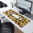 thumbnail image 2 of Long Mouse Pads for Desk,Yellow and Brown Of Leopard Print Desk Mats on Top Of Desks, Desk Mouse Pad Extra Large with 3mm Non-Slip Base and Stitched Edge for Gaming,Office,Work,Home 31.5"x11.8", 2 of 6