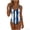 B-Blue, variant on cocolona Womens One Piece Swimsuit Summer Floral Print V Neck Bathing Suit Holiday Vacation Beach Swimwear