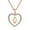 O, variant on Initial Heart Necklace for Women CZ Heart Letter A-Z Name Alphabet Pendant Necklace Valentine's Day gift