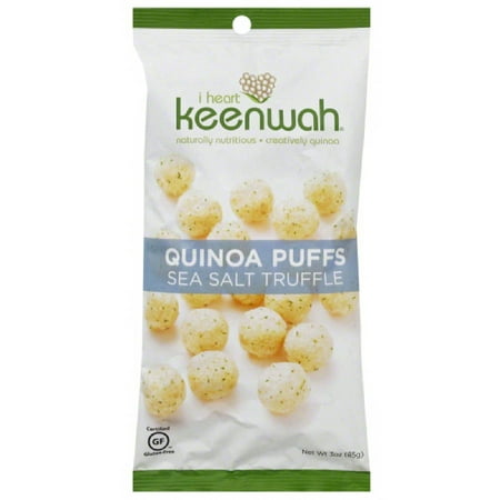 I Heart Keenwah Sea Salt Truffle Quinoa Puffs, 3 oz, (Pack of